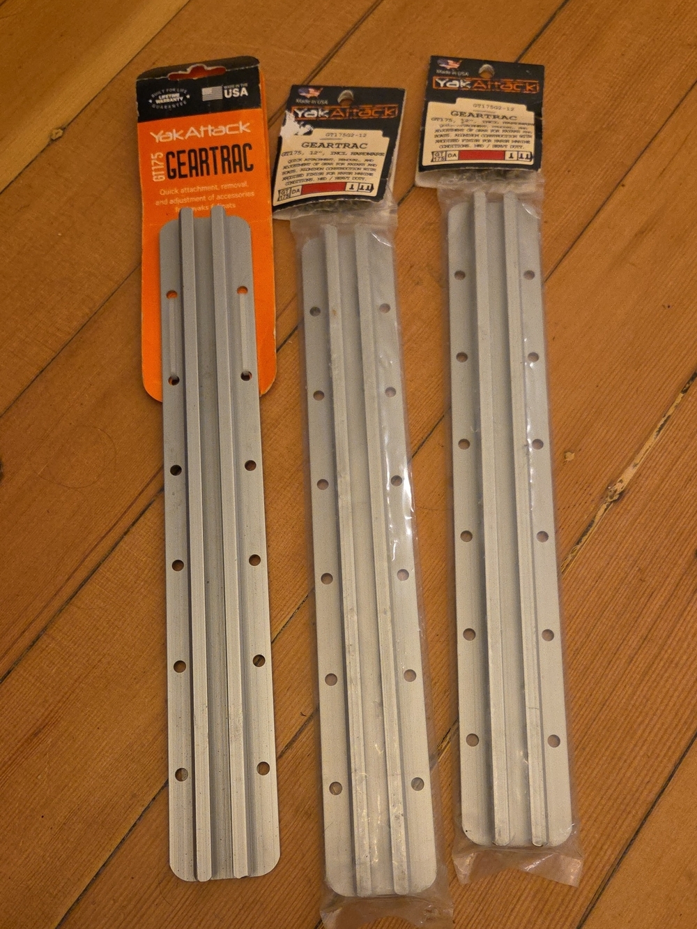 YakAttack GearTrac Aluminum Rail - Silver (Set of 3)